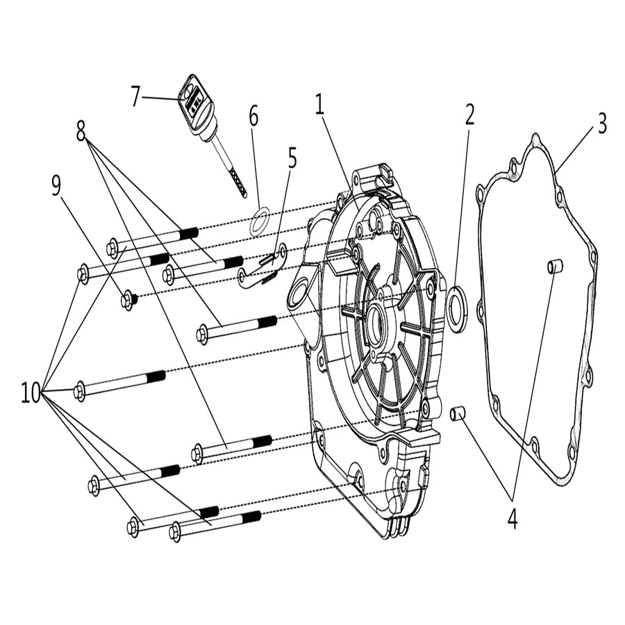 BUCK 250 CRANKCASE COVER ASSY, RIGHT