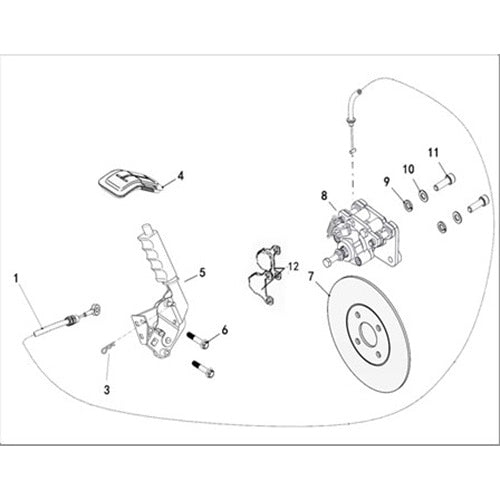 T-BOSS 550 PARKING BRAKE ASSEMBLY