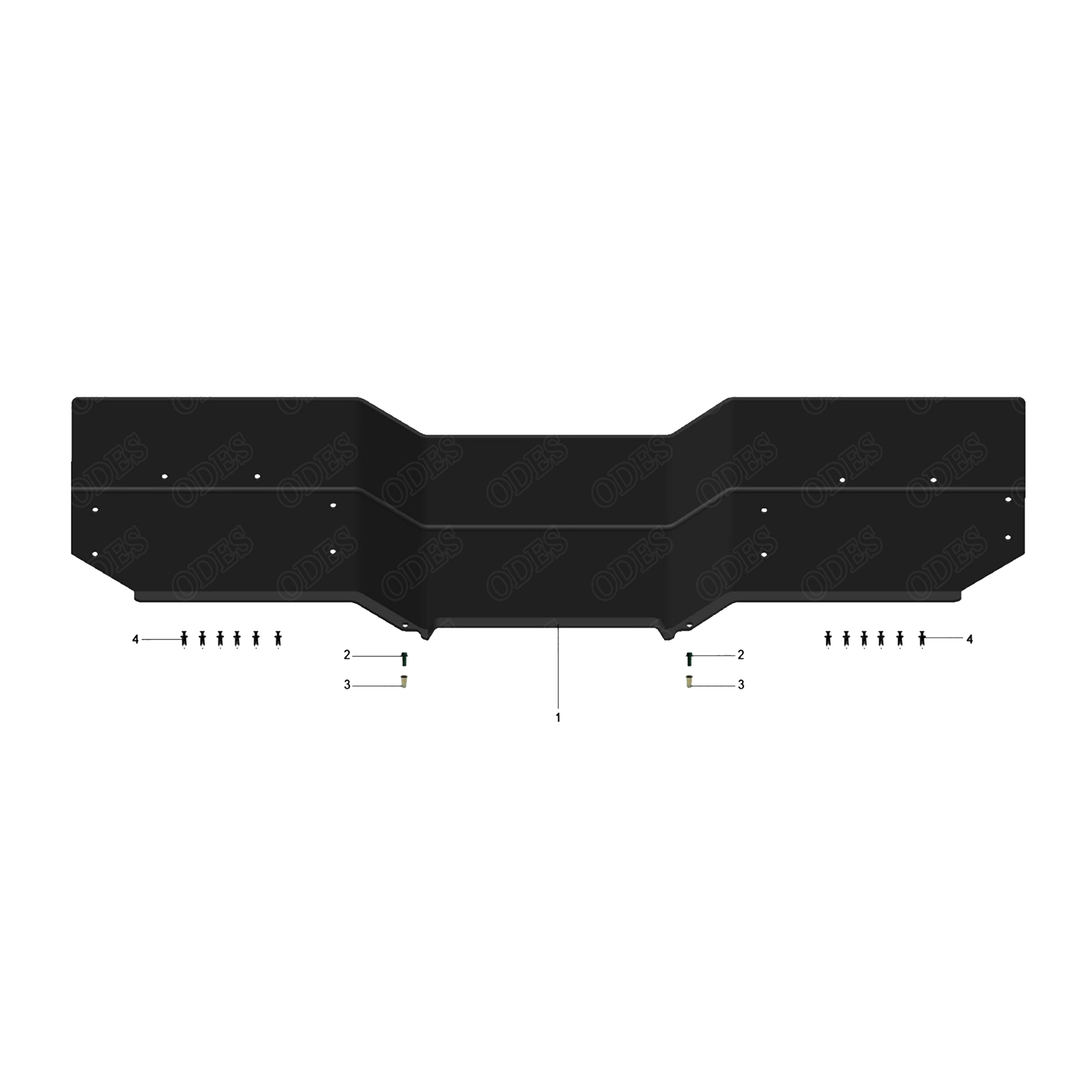 X2-800 LT DUMP BED FRONT LOWER MUD GUARD SHIELD