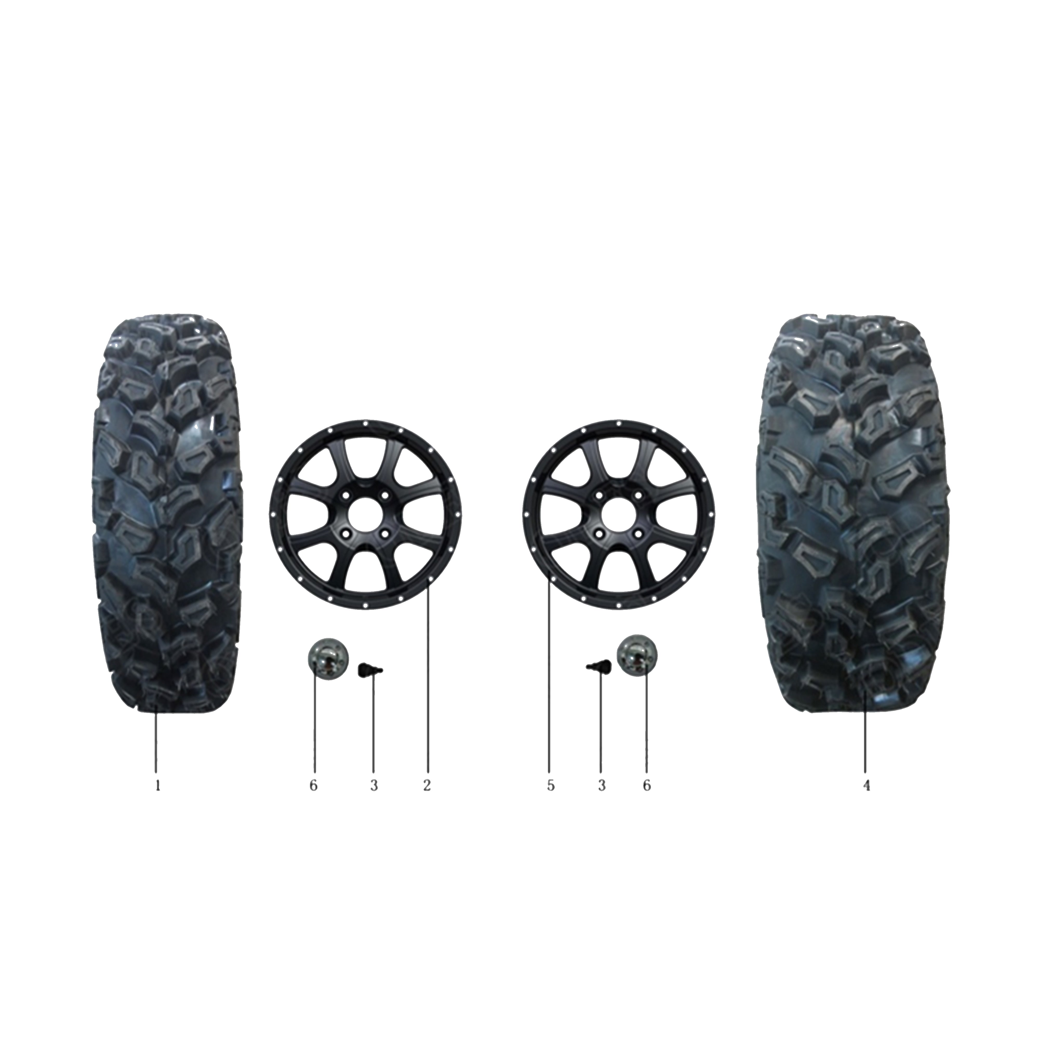 X2-800 LT FRONT AND REAR TIRES