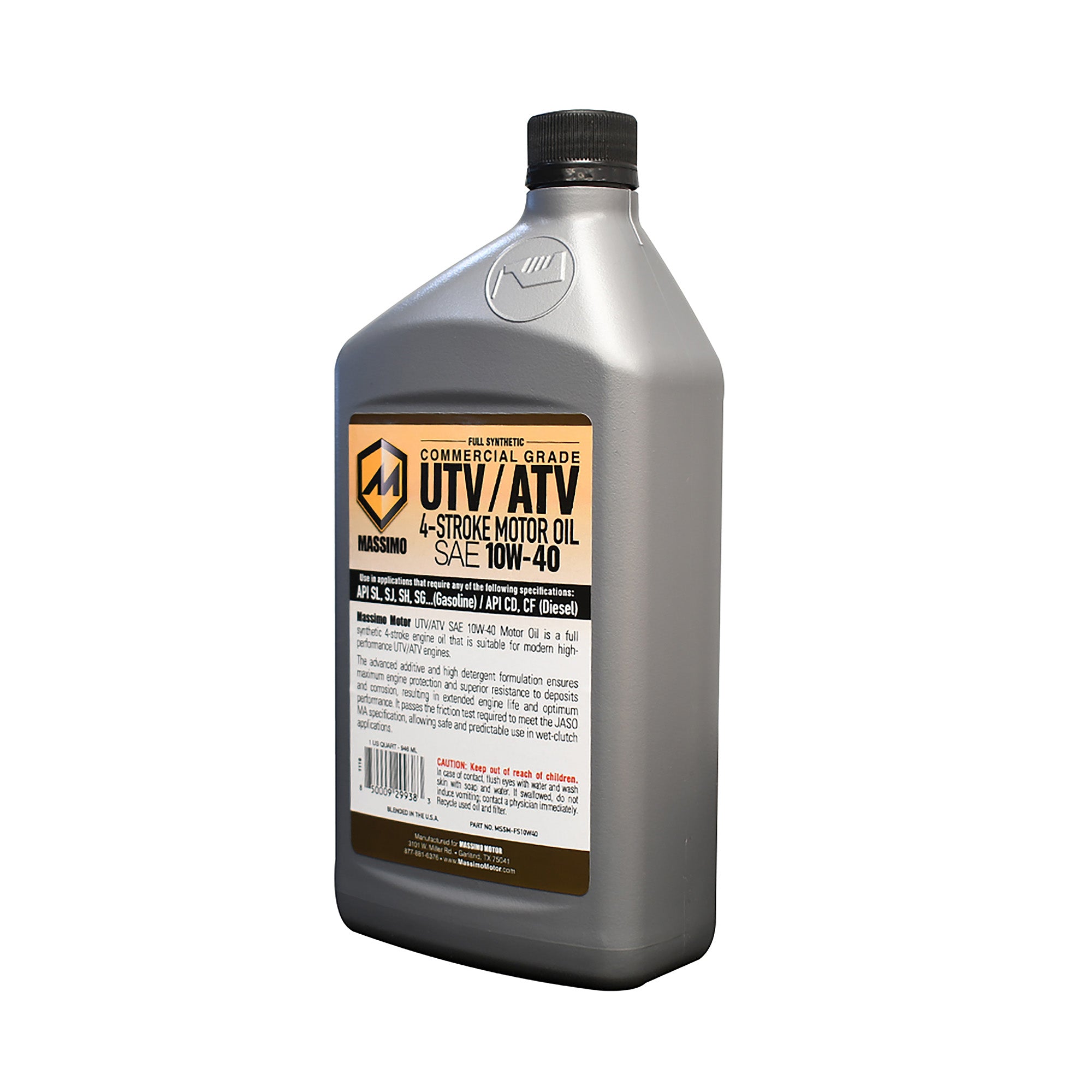10W-40 Full Synthetic 4-Stroke Motor Oil - Quart
