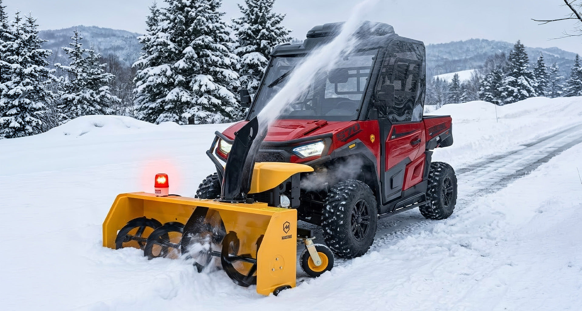 EXPLORE THE 60 INCH 420CC ELECTRIC START UTV/ATV SNOW BLOWER