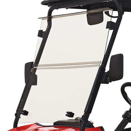 MEV Golf Cart Folding Split Windshield - Light Tint