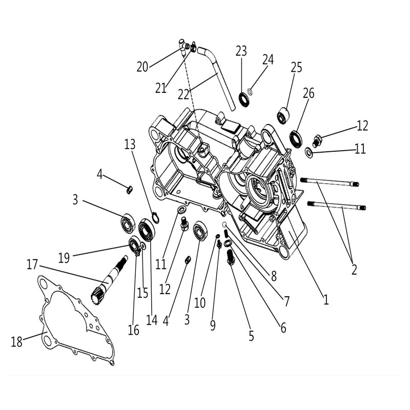 BUCK 250 CRANKCASE COMP, LEFT