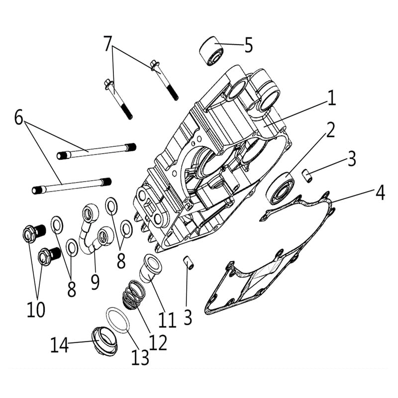 BUCK 250 CRANKCASE COMP, RIGHT