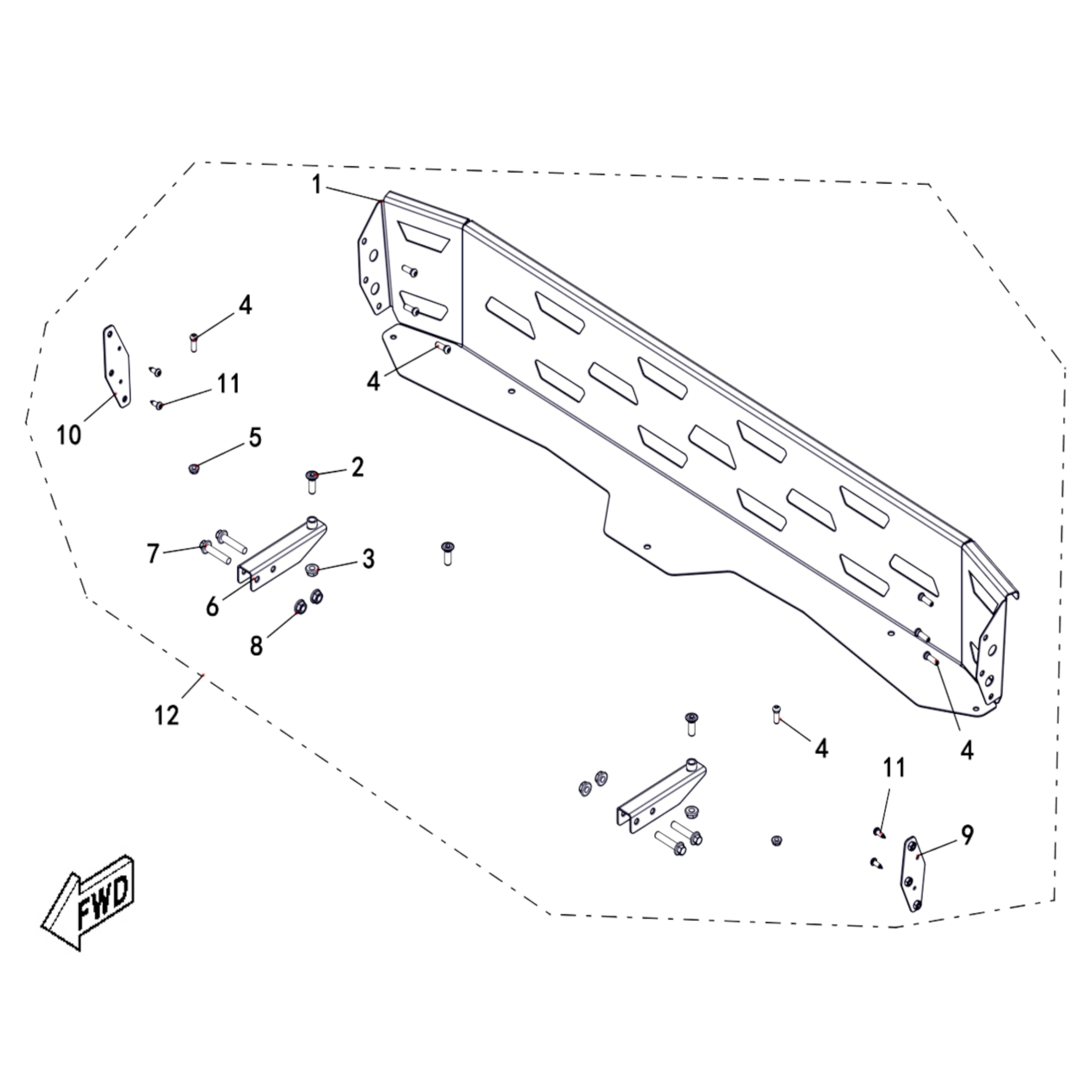 BUCK 250 OPTIONS (BOX REAR COVER ASSEMBLY)