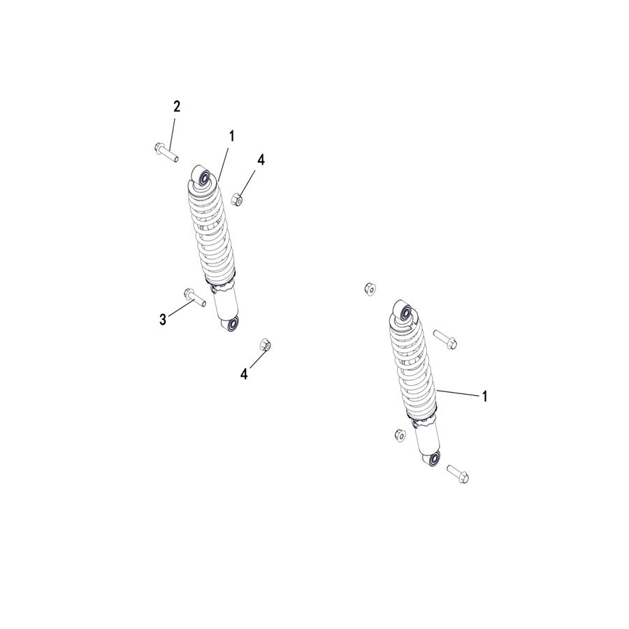 BUCK 250 SHOCK ABSORBER REAR 1