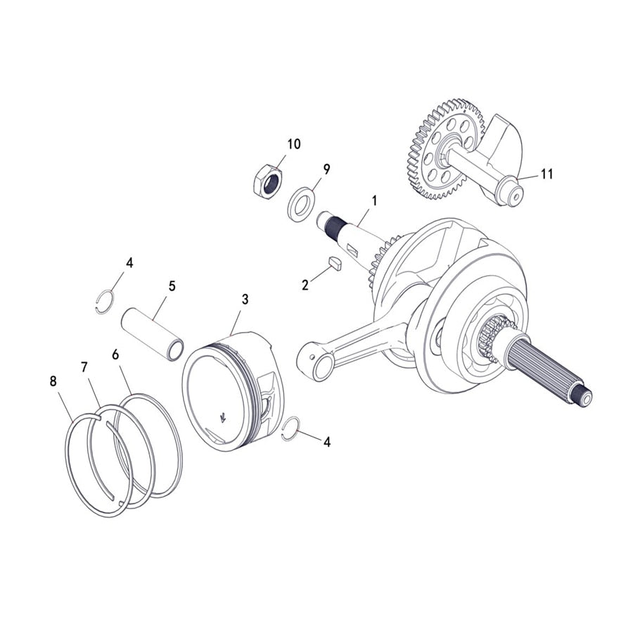 BUCK 450 CRANKSHAFT COMP