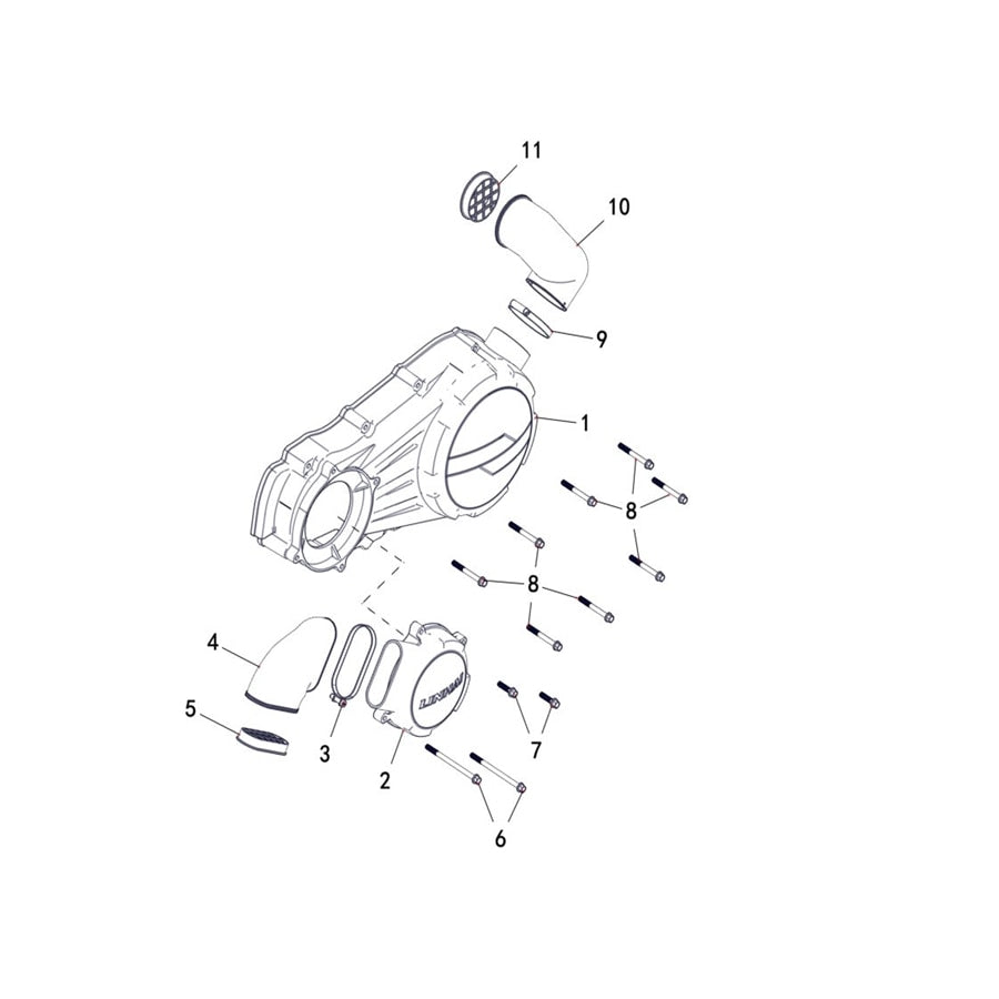 BUCK 450 LEFT CRANKCASE COVER