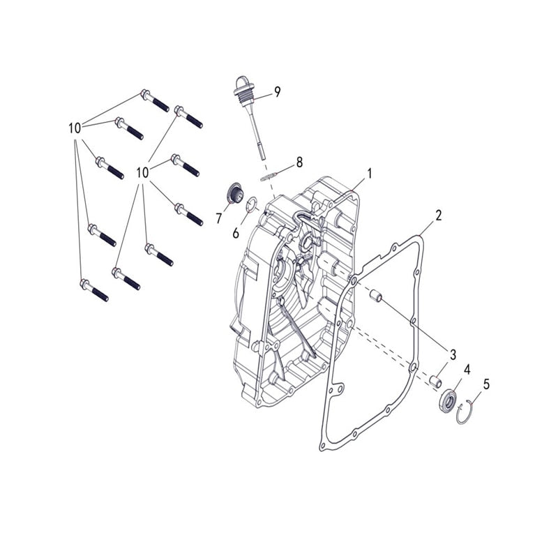 BUCK 450 RIGHT CRANKCASE COVER
