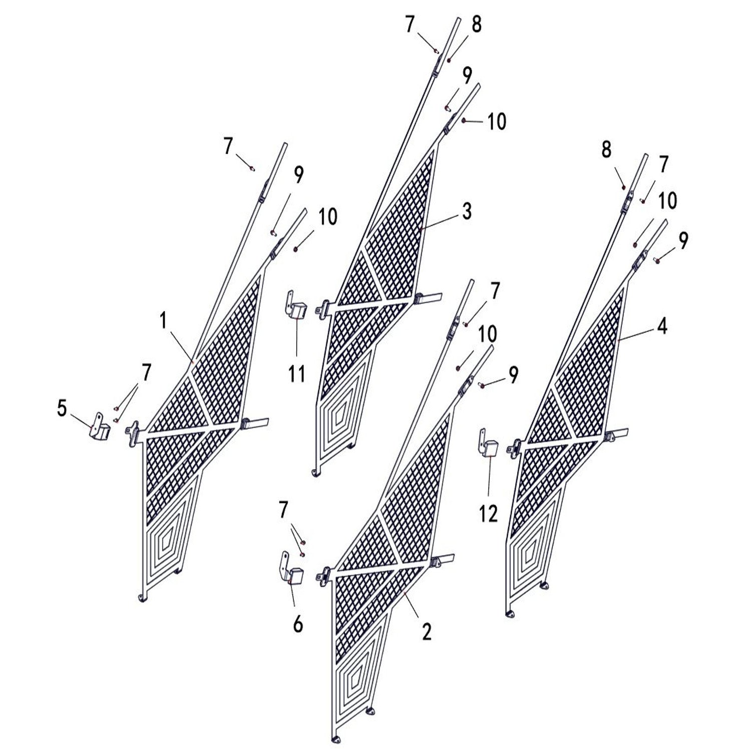 Buck 550-6 BODY, SIDE NETS