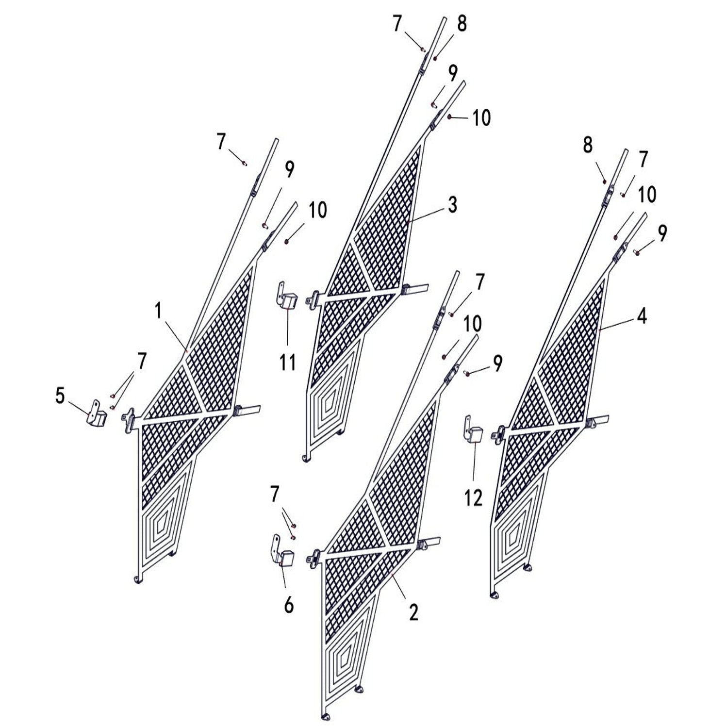 Buck 550-6 BODY, SIDE NETS