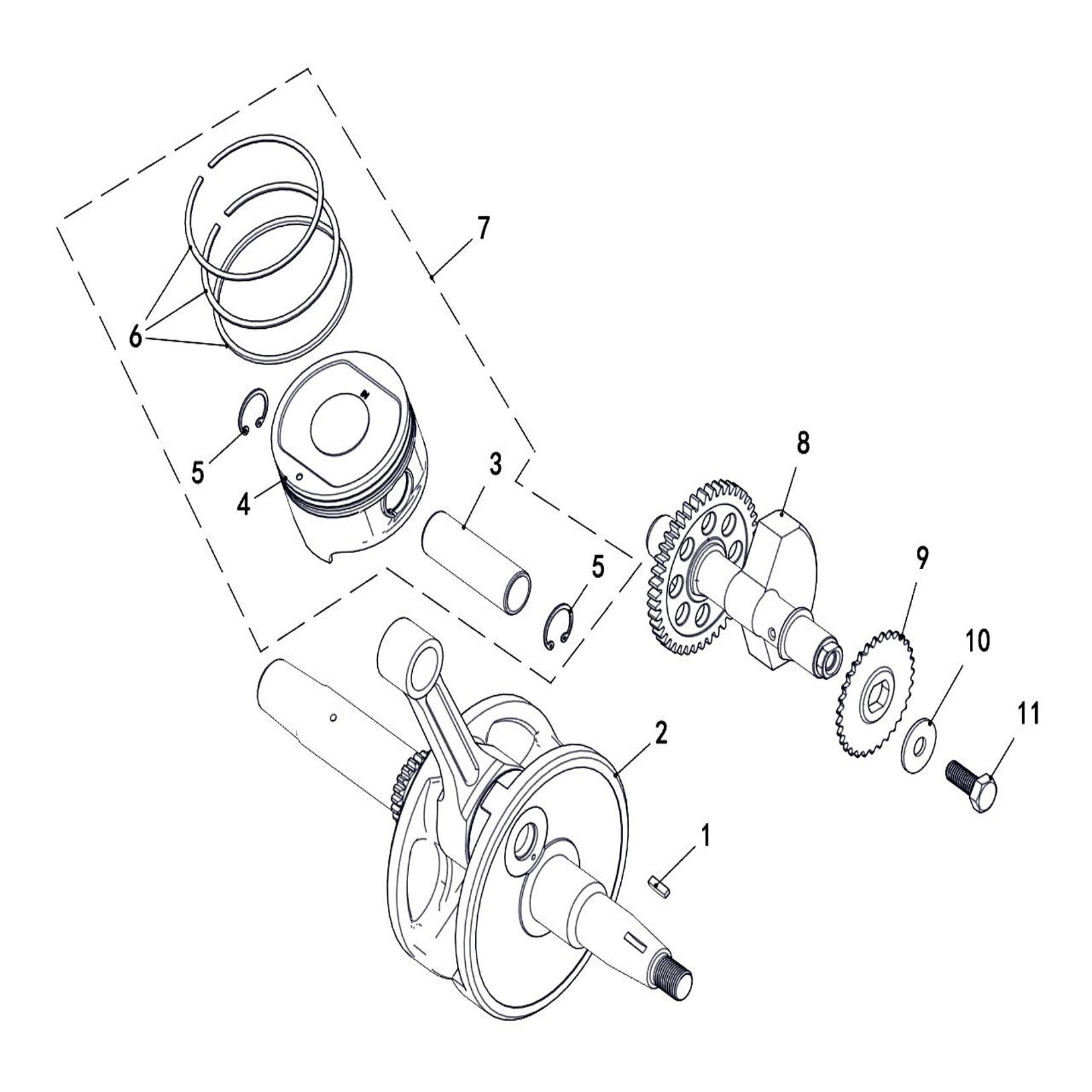 Buck 550-6 CRANKSHAFT COMP (Assembly)