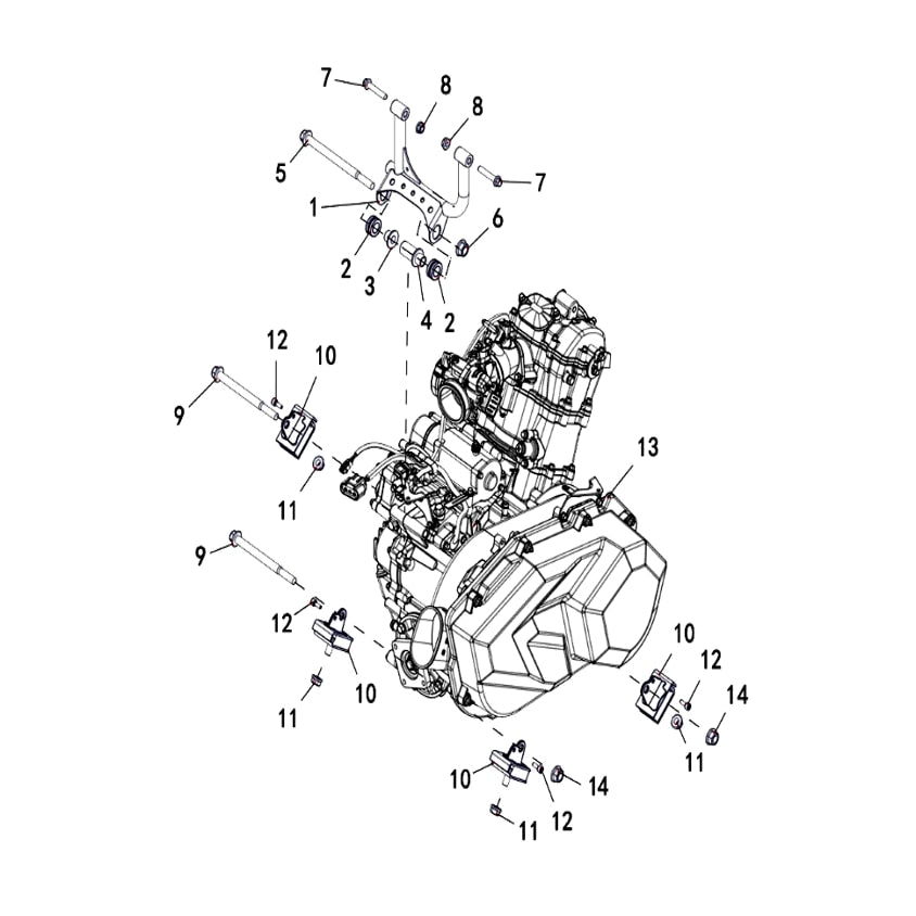 Buck 550-6 ENGINE INSTALLATION (Engine Assembly)