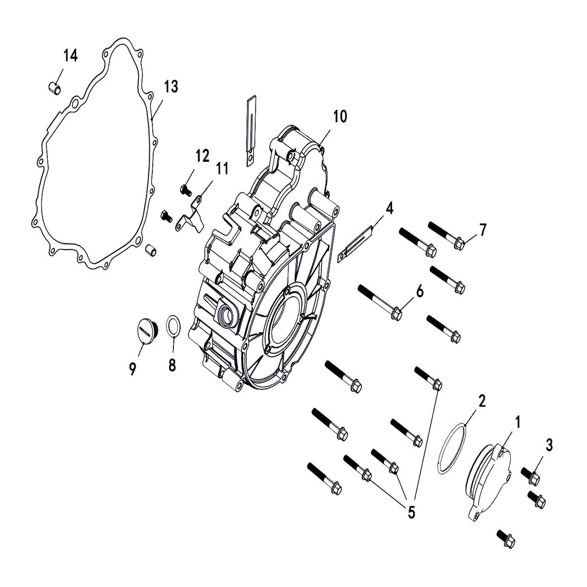 Buck 550-6 LEFT CRANKCASE COVER