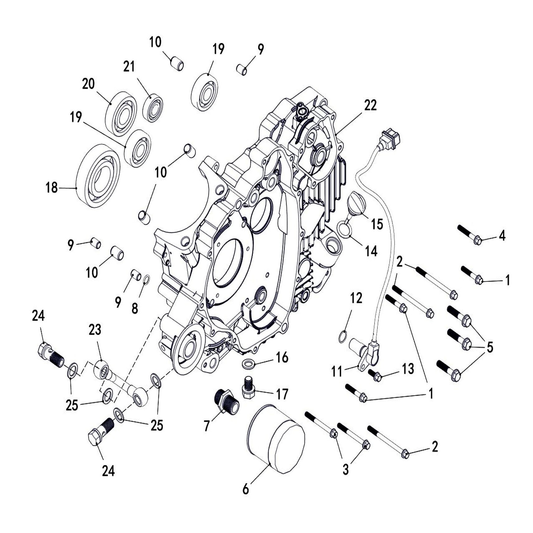 Buck 550-6 LEFT CRANKCASE