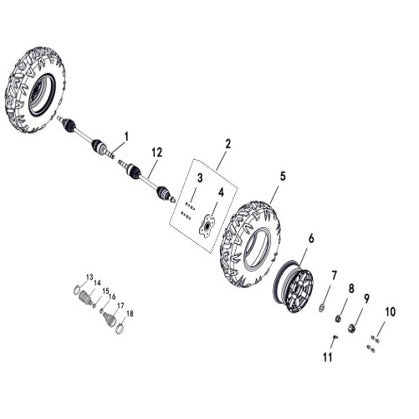 Buck 550-6 REAR Drive Axle Assembly