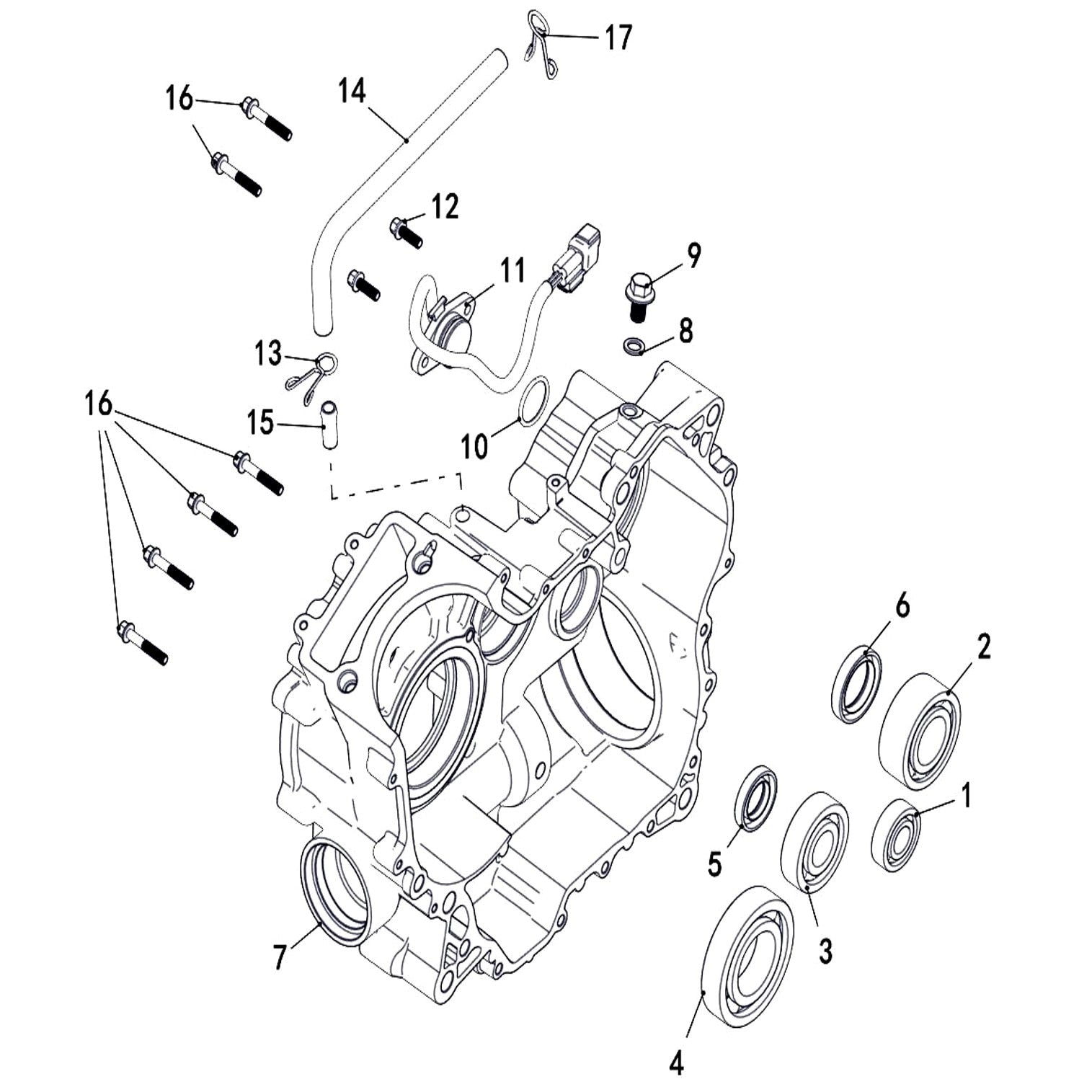 Buck 550-6 RIGHT CRANKCASE