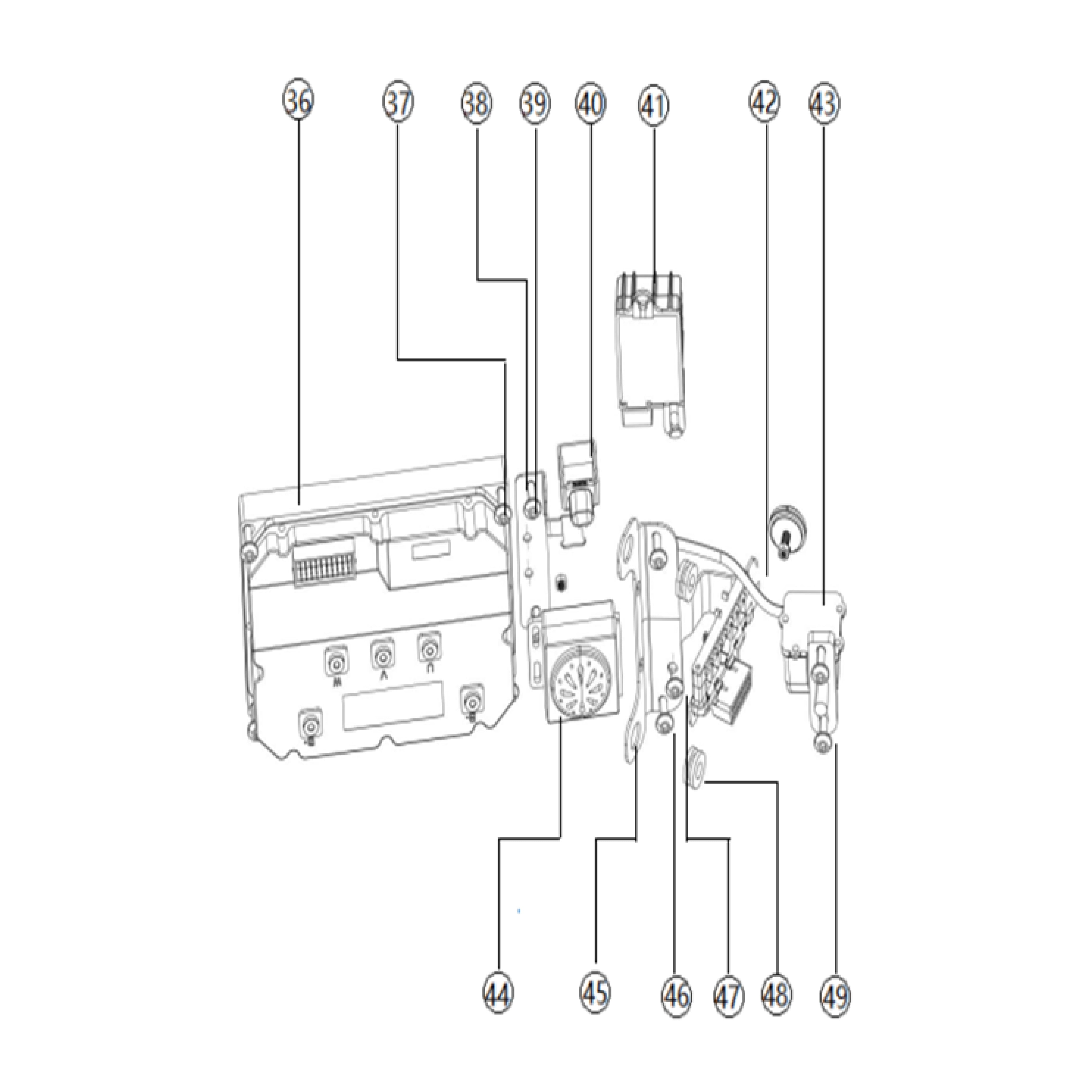 F80 Dirt Bike - Drive controller, Anti-theft device, Handlebar lock, DCDC converter