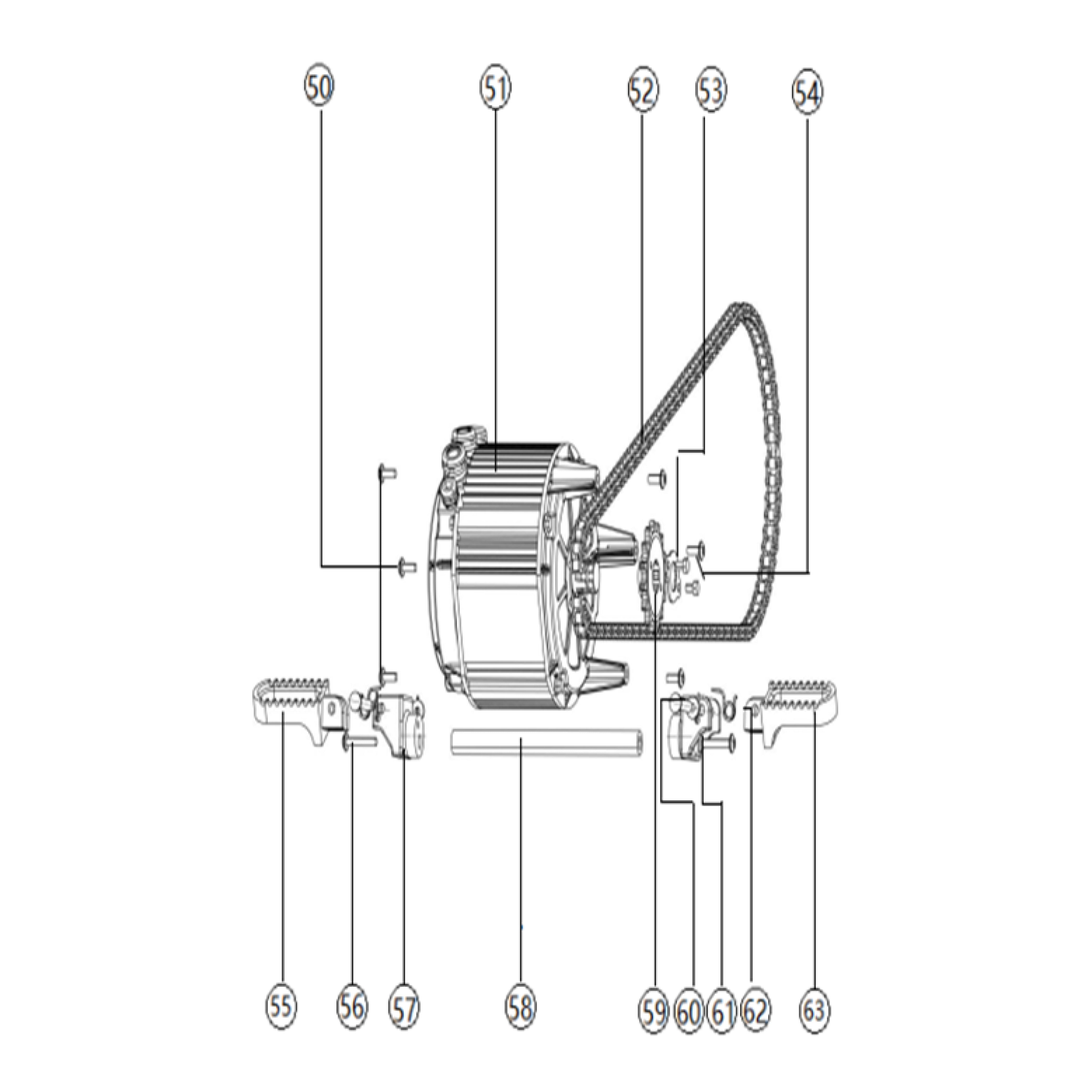 F80 Dirt Bike - Motor, Pedal, Chain