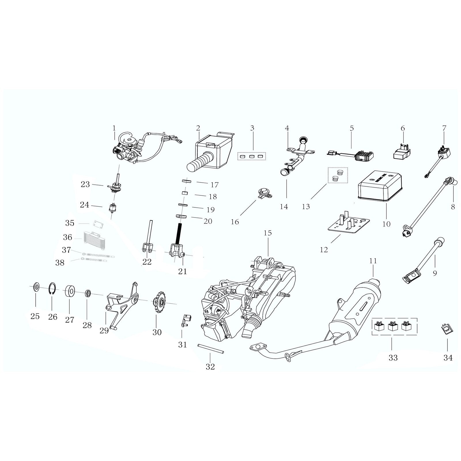 GKA 200 ENGINE AND ELECTRICAL PARTS