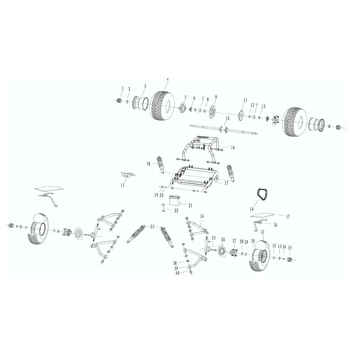 GKA 200 FRONT AND REAR SUSPENSION