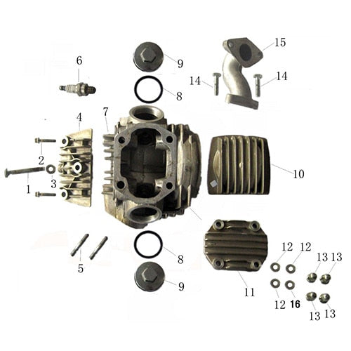 GKD125 CYLINDER HEAD ASSY
