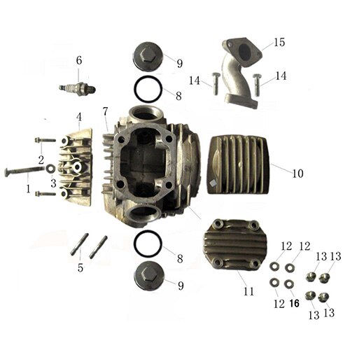 GKD125 CYLINDER HEAD ASSY