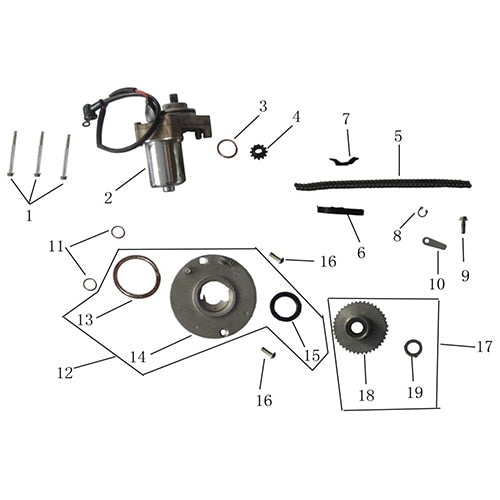 GKD125 ELECTRIC STARTING MECHANISM