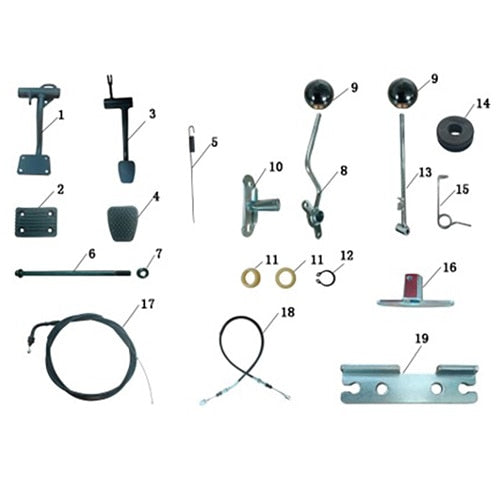 GKD125 Gearshift, Pedal