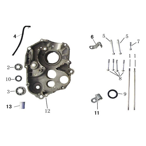 GKD125 LEFT CRANKCASE
