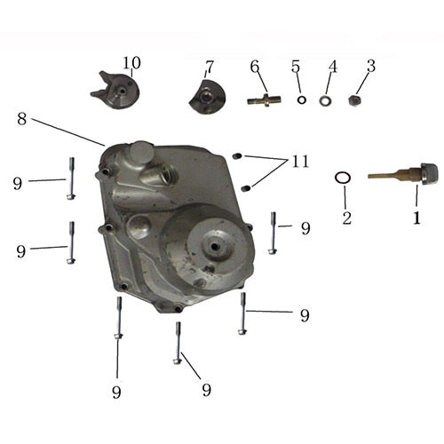 GKD125 RIGHT CRANKCASE COVER