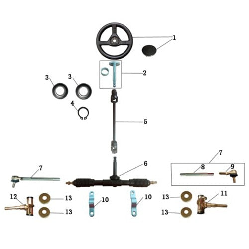 GKD125 Steering ASSY, Swing arm