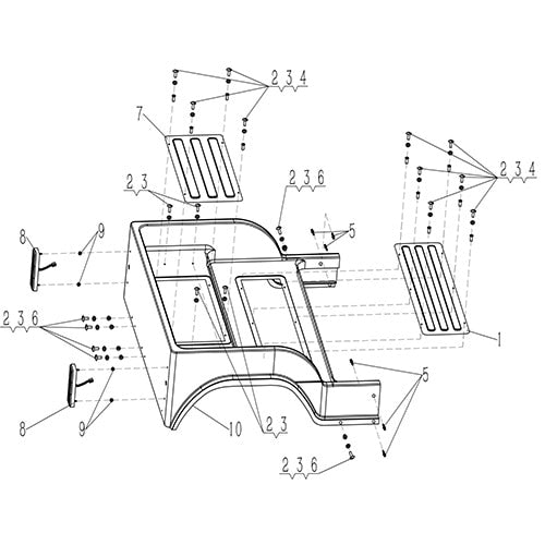 GKD350 REAR PLASTIC PANELS
