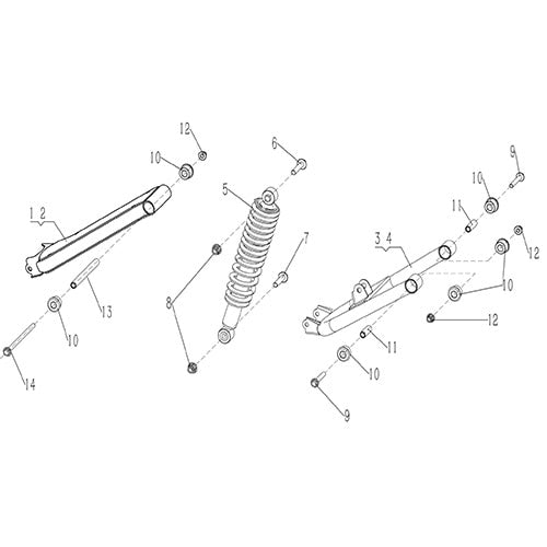 GKD350 Rear Suspension Assy