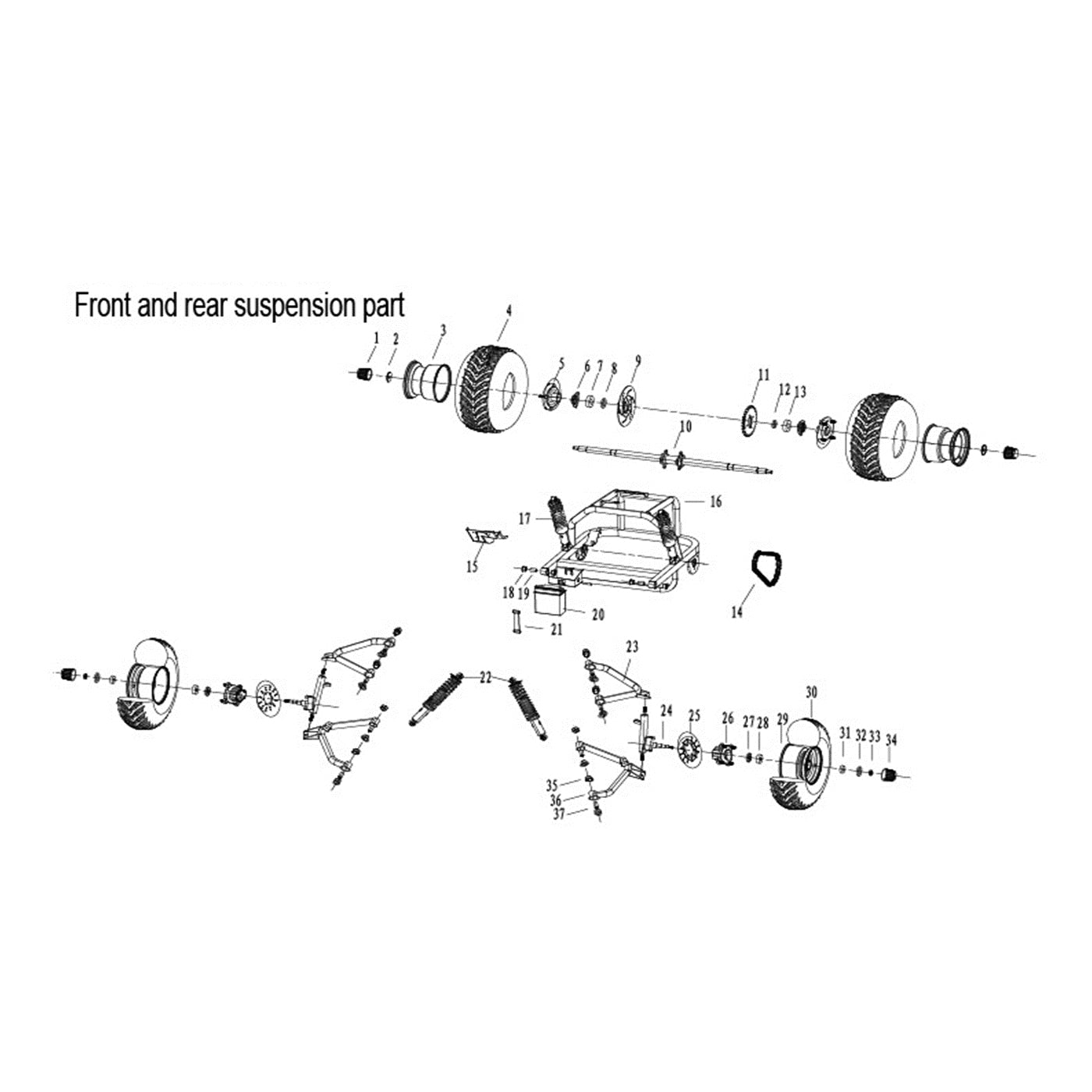 GKM 200 FRONT AND REAR SUSPENSION