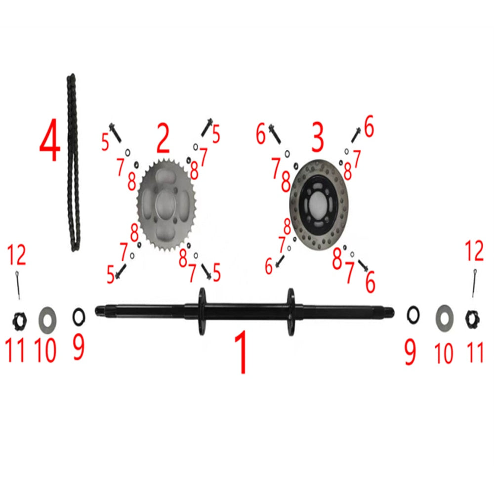 GKS200 Rear Axle Assembly (TL)
