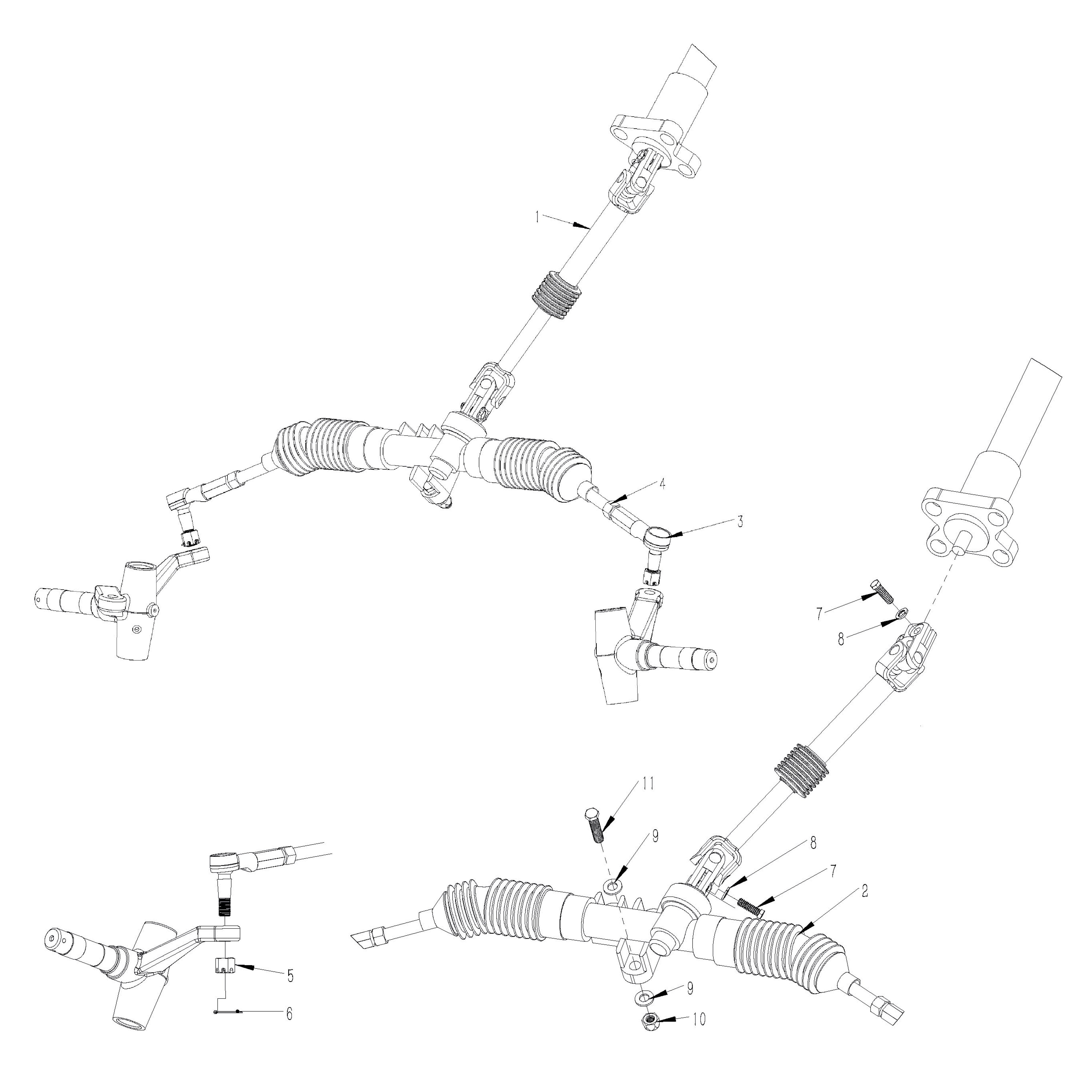 GMF2X Golf Cart Part - Gimbal Assembly