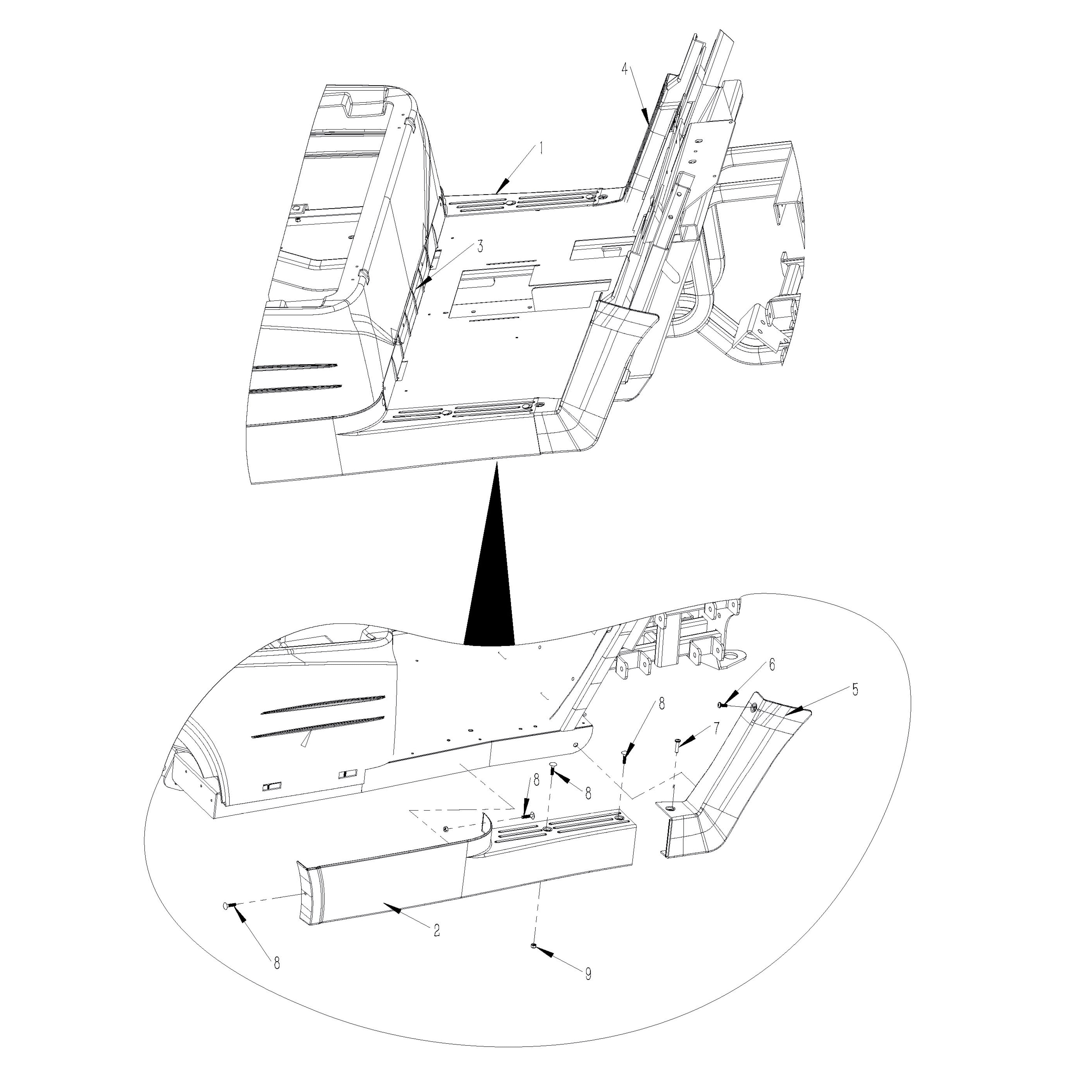 GMF2X Golf Cart Part - Rocker Panel Assembly