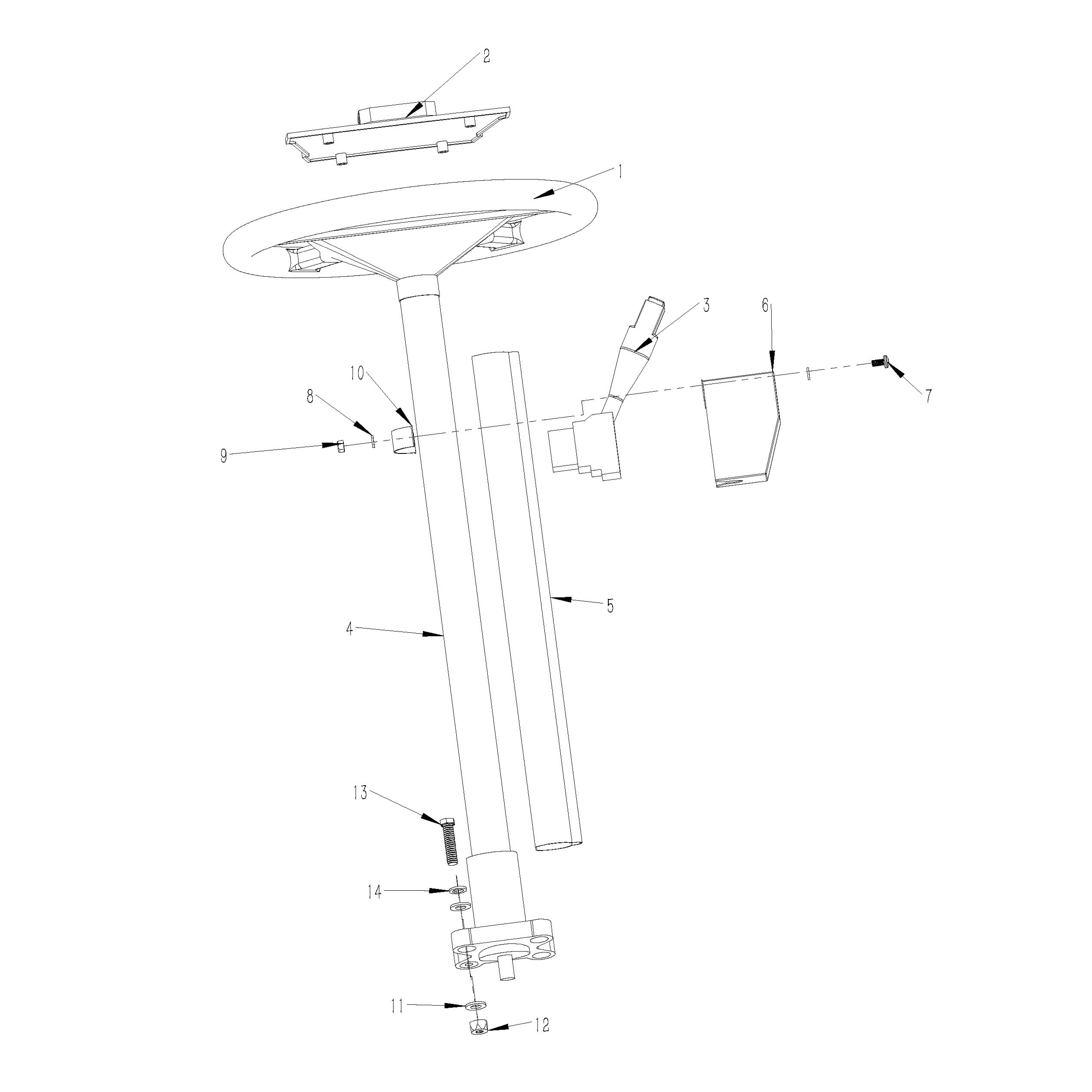 GMF2X Golf Cart Part - Steering Column