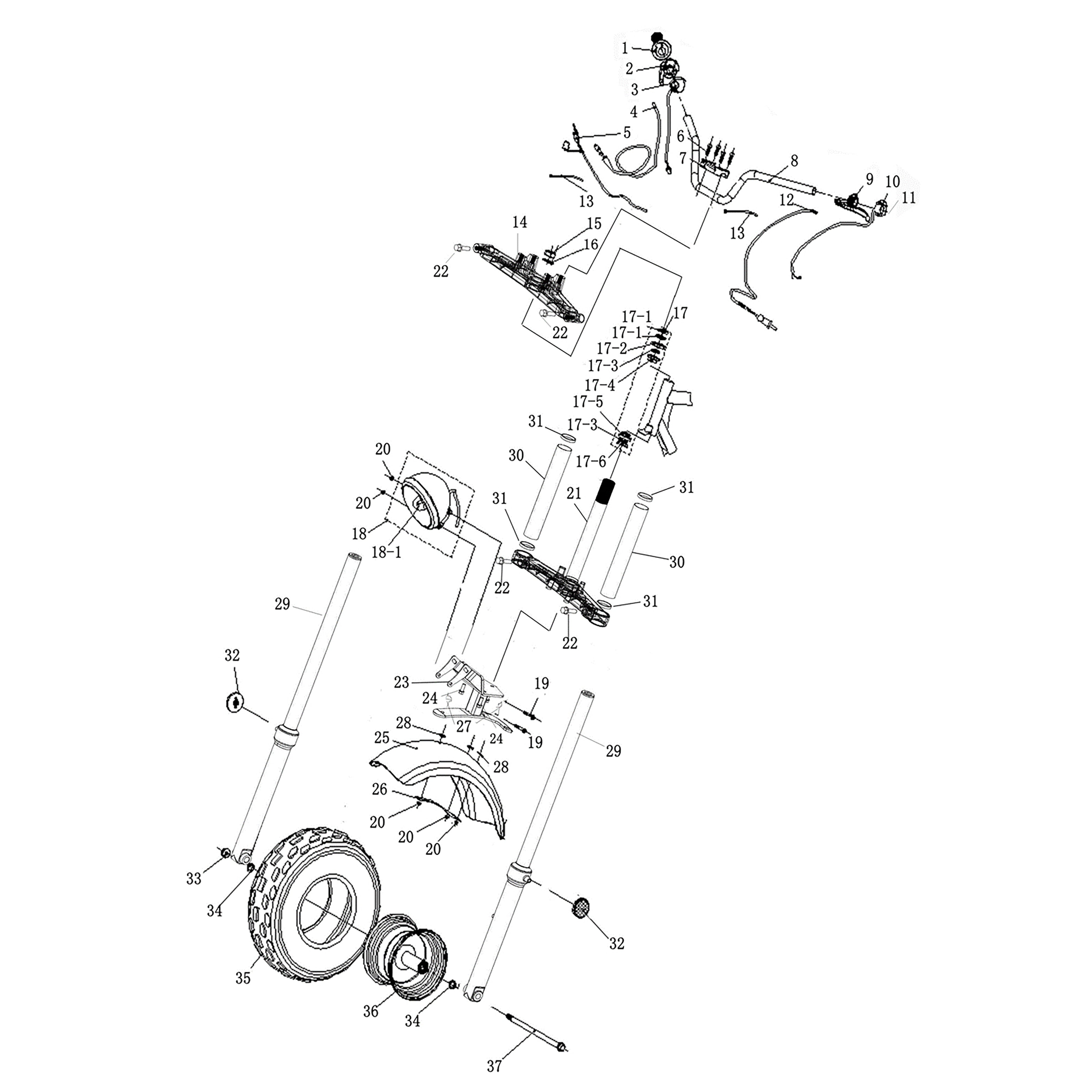 MB 200 HANDLEBAR ASSEMBLY