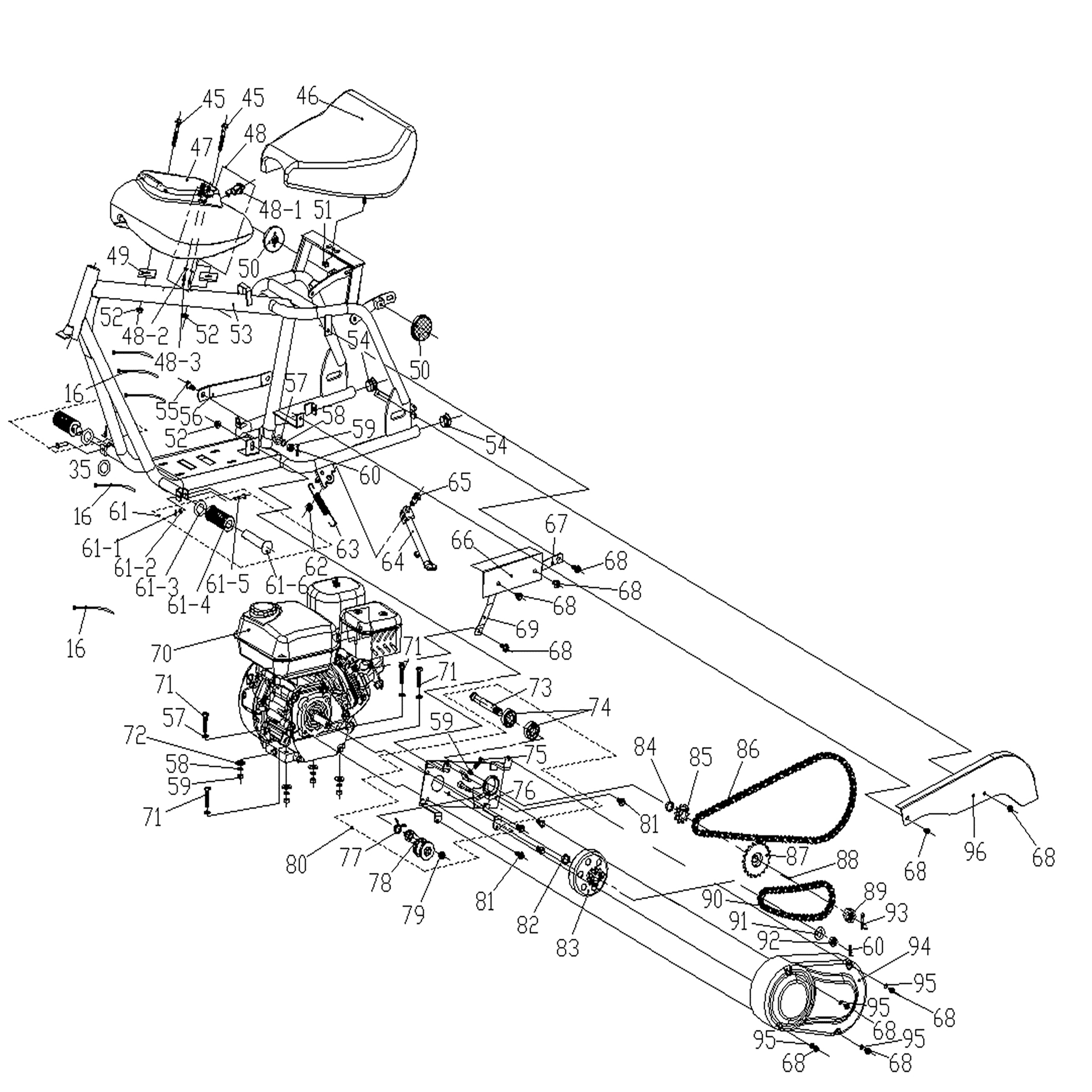 MB 200 MAIN FRAME ASSEMBLY