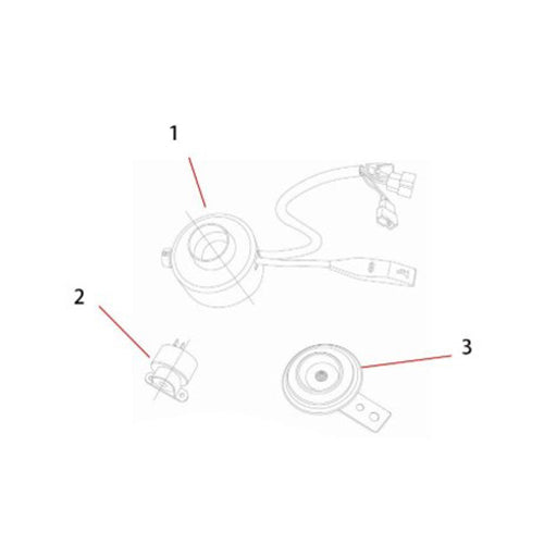 MEV2X Combination switch, Loud speaker, Backup buzzer