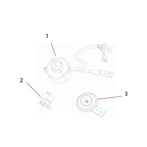 MEV2X Combination switch, Loud speaker, Backup buzzer