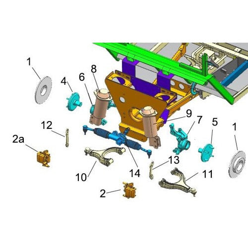 MEV2X Front independent suspension