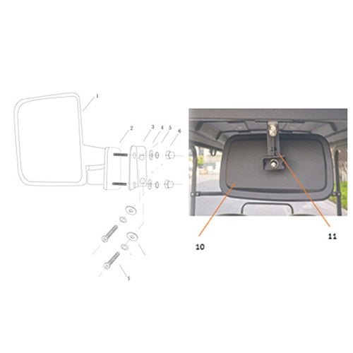 MEV2X Rear View Mirror