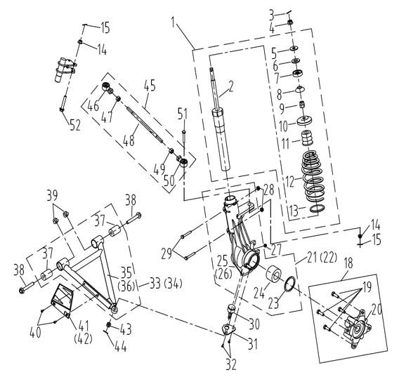 MSA 450 V06 SHOCK ABSORBER FRONT