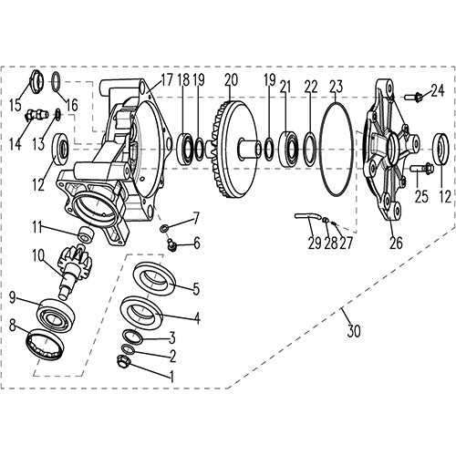MSA 450 V25  REAR  GEAR-BOX