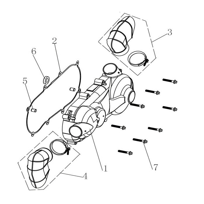 MSA 150 CRANKCASE COVER ASSY, LEFT