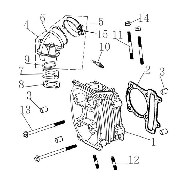 MSA 150 CYLINDER HEAD ASSY